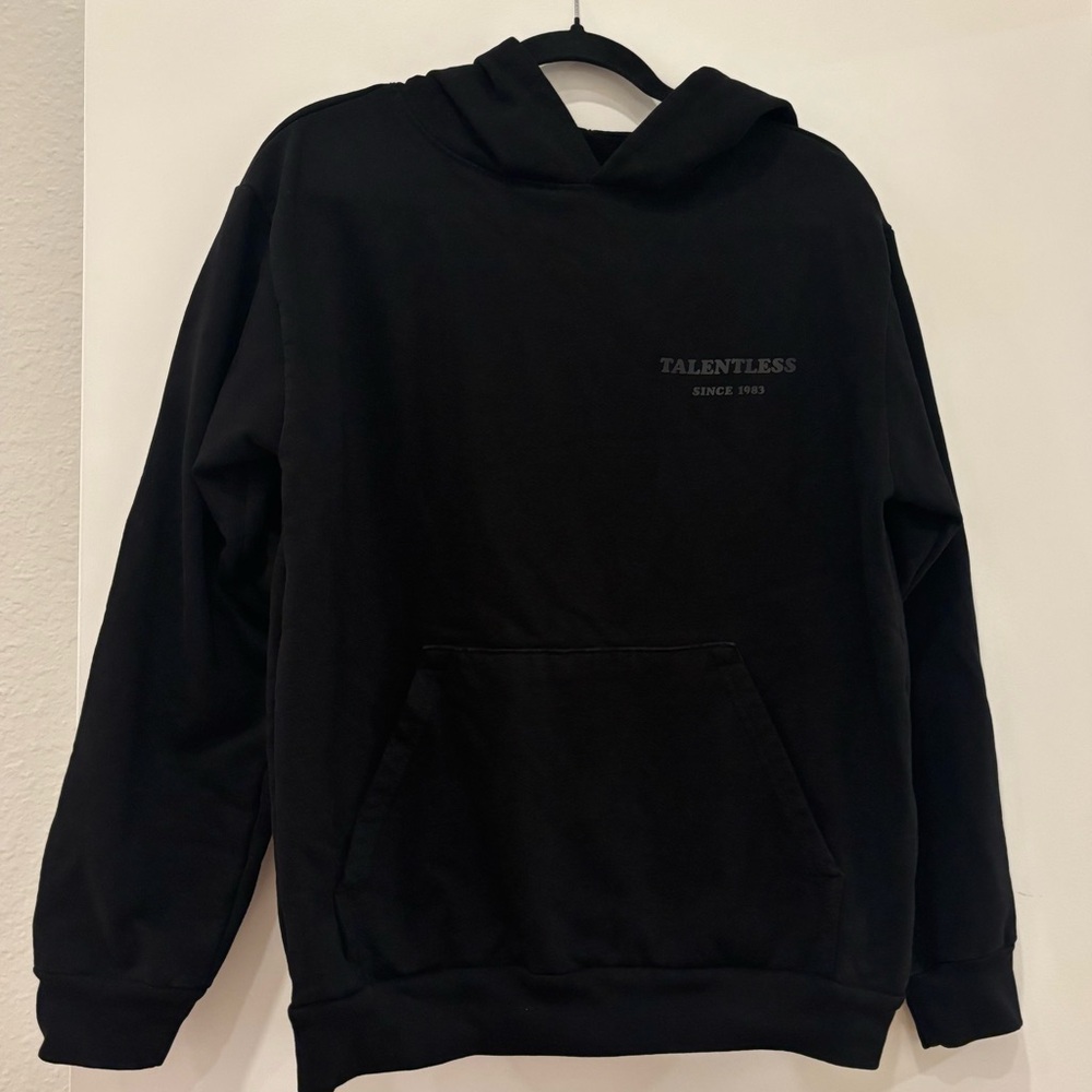 TALENTLESS Hoodie Sz M streetwear Scott Disick Kardashian minimalist luxury
